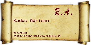 Rados Adrienn névjegykártya